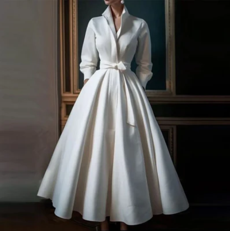 Sylis | Elegant white long dress