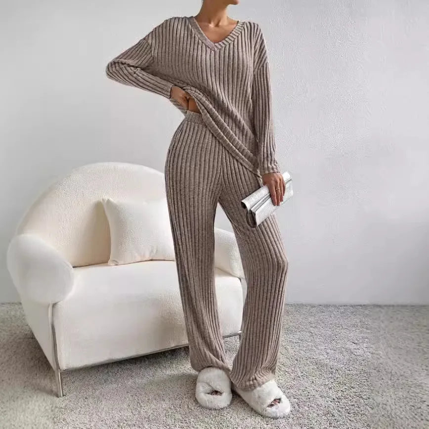Sylis-Mode | 2-piece Lounge Set Rib pattern