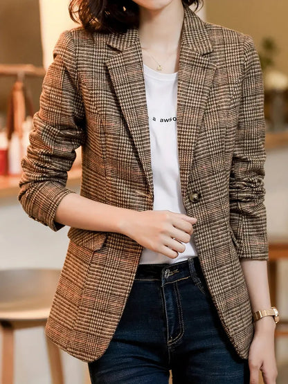 Sylis checked with lapel and one button