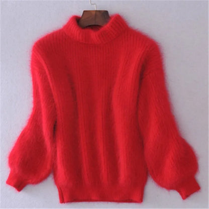 Sylis-Mode - Loose knitted solid color sweaters - Vintage Angora sweater