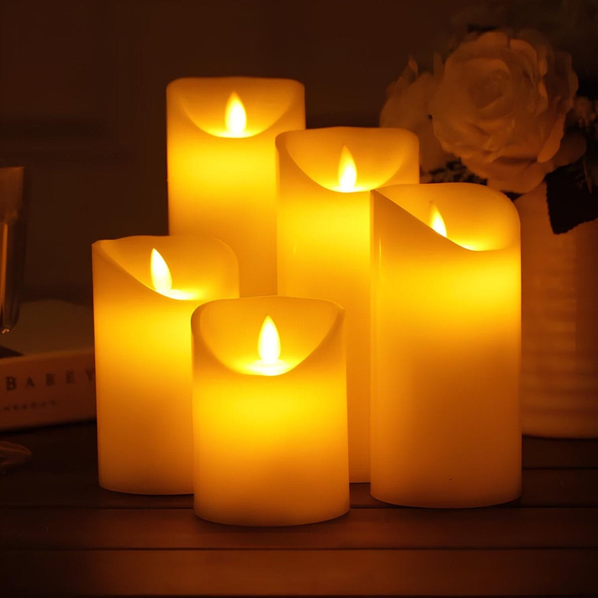 LED Candles LumiFlame | Flickering Real Wax Effect | Safe & Energy Saving | Various Sizes & Designs
