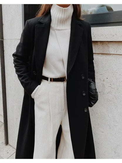 Sylis-Mode | Black Relaxed Winter Coat