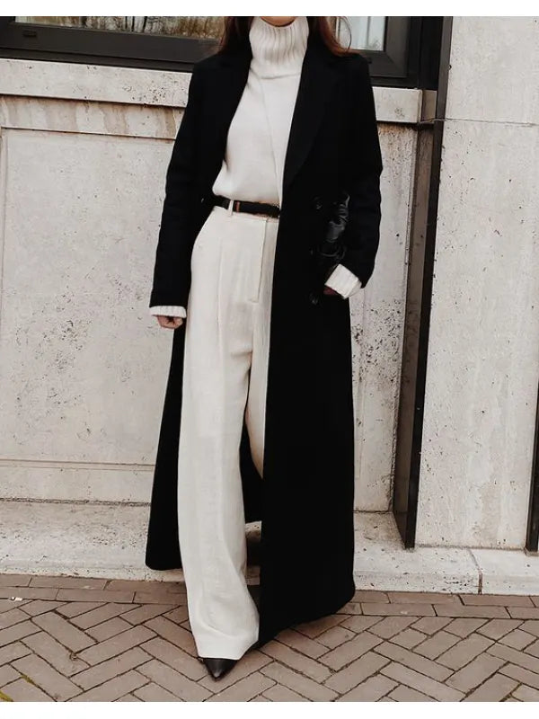 Sylis-Mode | Black Relaxed Winter Coat