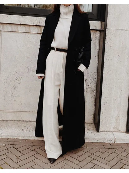 Sylis-Mode | Black Relaxed Winter Coat