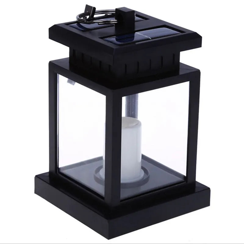 Solar Lantern with LED Candle – Hanging Lamp for Garden & Terrace, Decorative Light for Outdoor