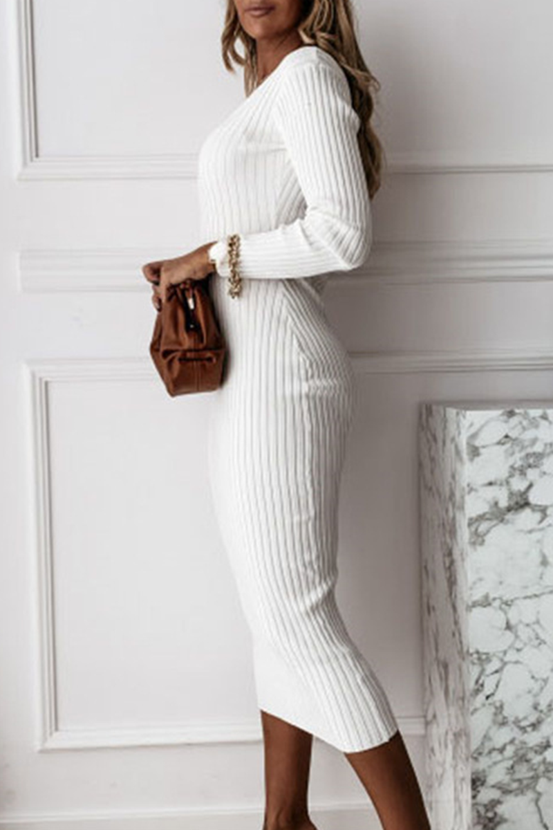 Sylis | Robust ribbed knit bodycon midi dress
