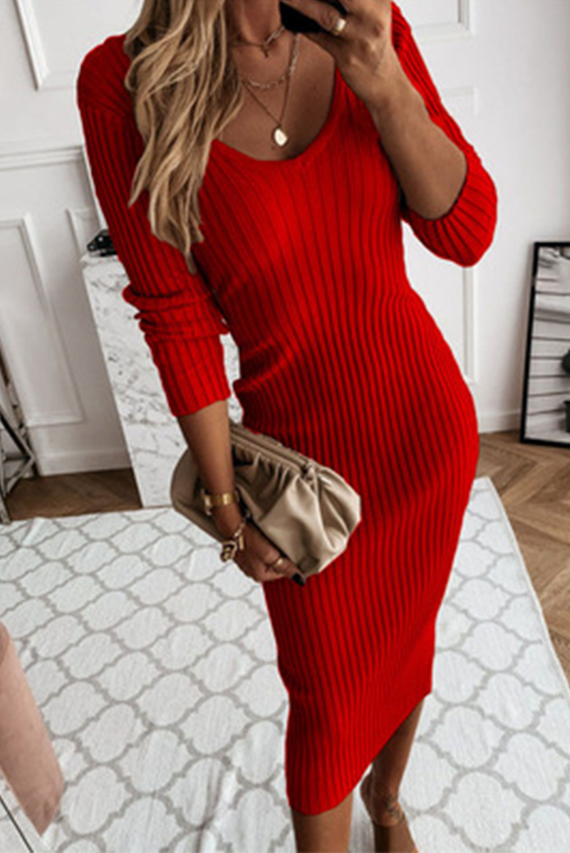 Sylis midi ribbed bodycon