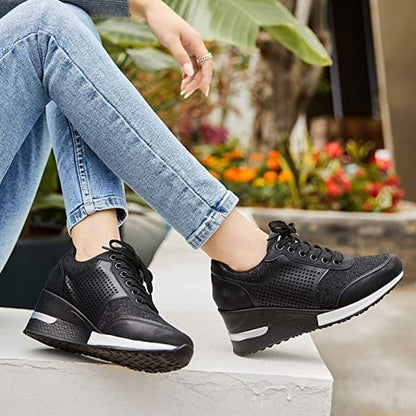 Sylis | High heel sneakers with wedge sole