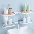 Rotating Stainless Steel Bathroom Corner Shelf with Punch-Free Installation