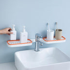 Rotating Stainless Steel Bathroom Corner Shelf with Punch-Free Installation