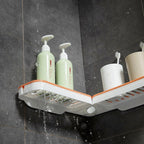 Rotating Drill-Free Bathroom Corner Shelf