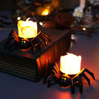 ️Halloween Spider Tealights Spooky Electric Flickering Artificial Candles