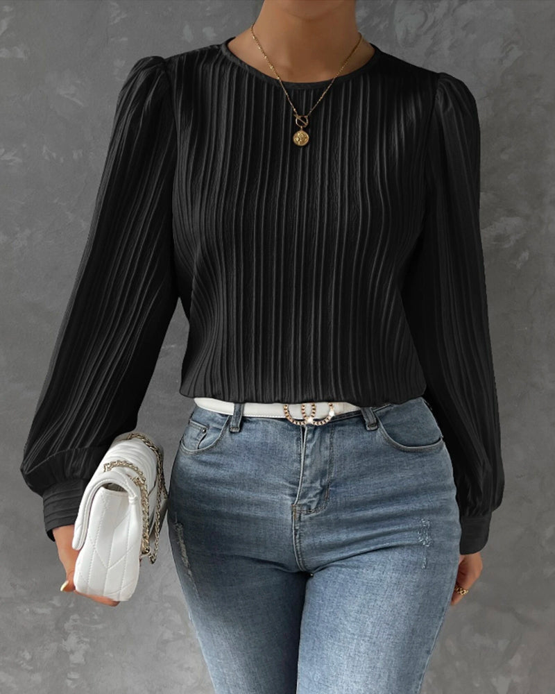 Sylis | Elegant shirt with round collar