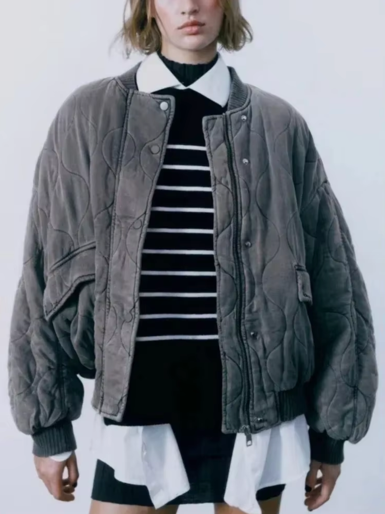 Sylis | Cotton jacket with round collar