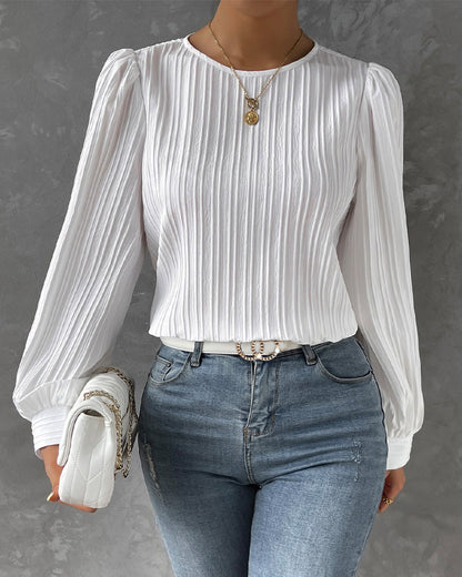 Sylis | Elegant shirt with round collar