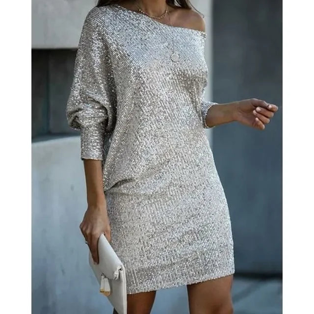 Sylis | Party sequin dress with contrast