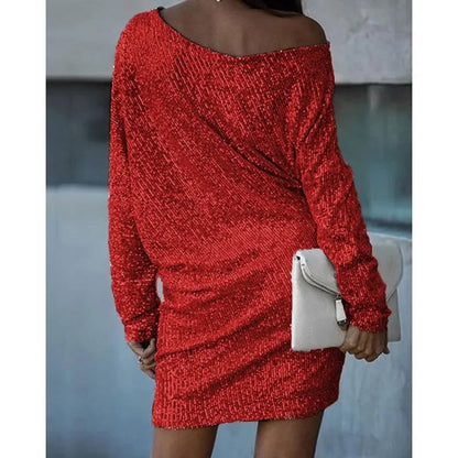 Sylis | Party sequin dress with contrast