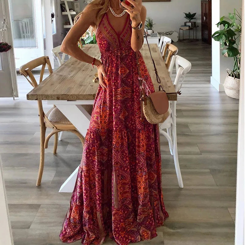 Sylis | printed summer maxi dress