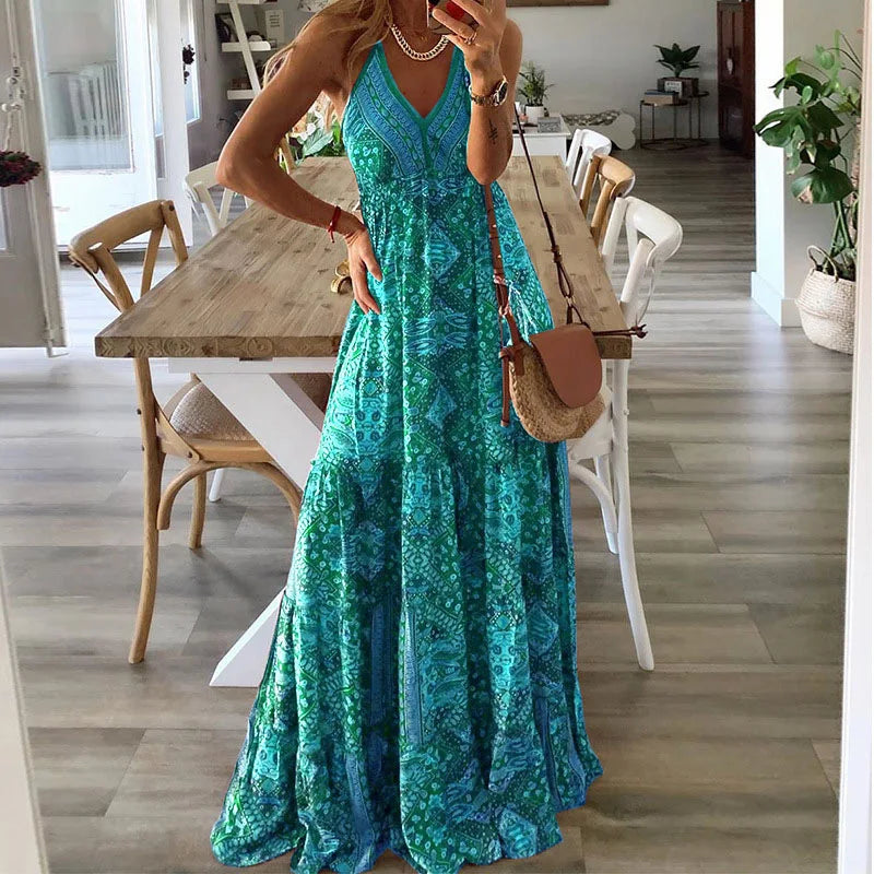 Sylis | printed summer maxi dress