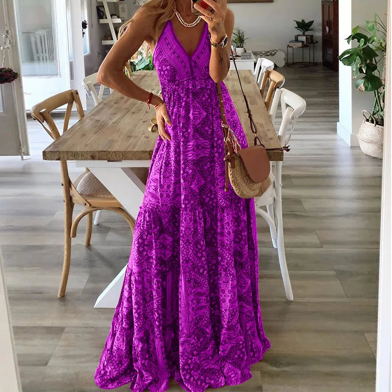 Sylis | printed summer maxi dress