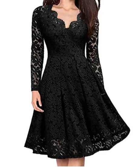 Sylis | V neck lace dress