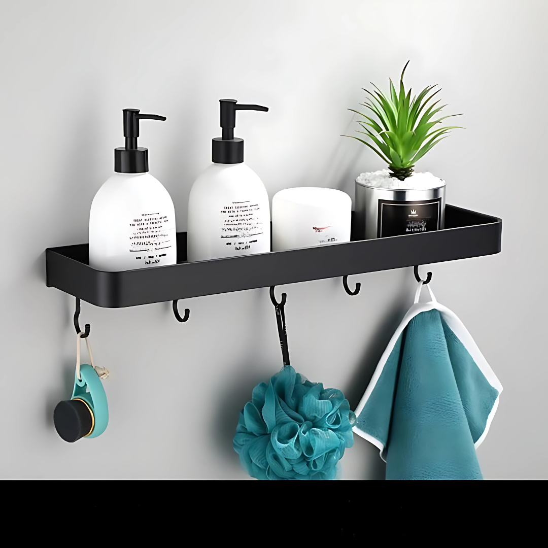 Metal Bathroom Wall Shelf Modern Storage