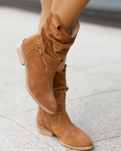 Sylis Wild with low heel and zipper