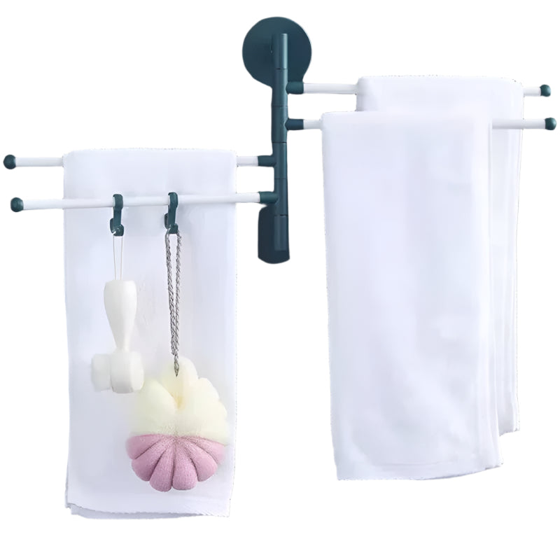 Collapsible, rotating wall mount and towel holder
