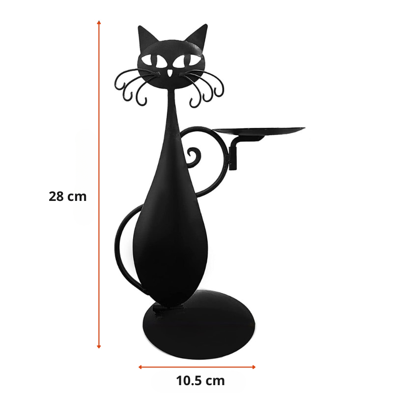 Black Cat Candle Holder | Add a touch of mystique to your interior