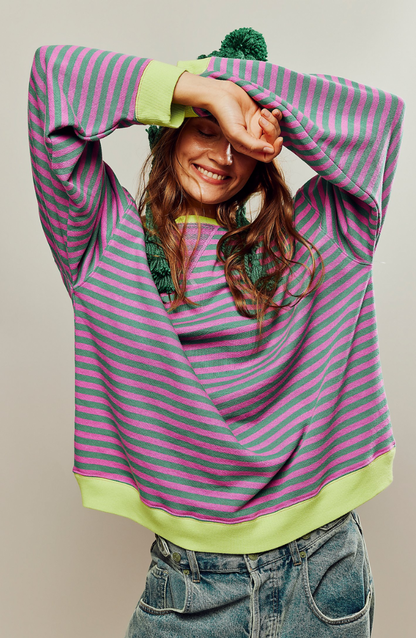 Sylis-Mode | Striped Oversized Sweater