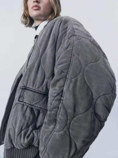 Sylis | Cotton jacket with round collar