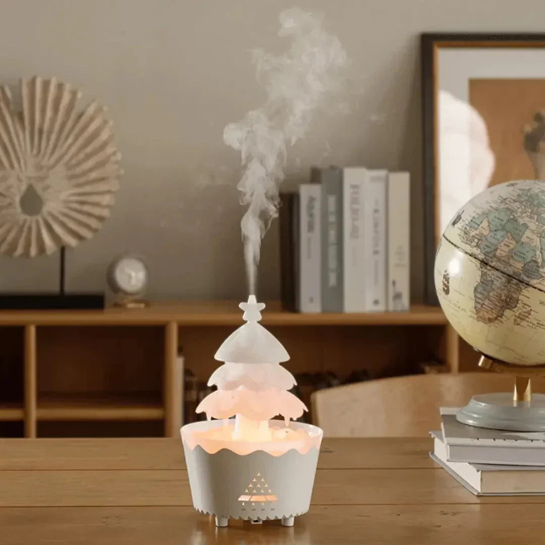 Christmas Tree Aroma Diffuser with LED Lighting for Festive Relaxation