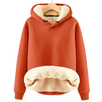Sherpa lining sweatshirt with hood