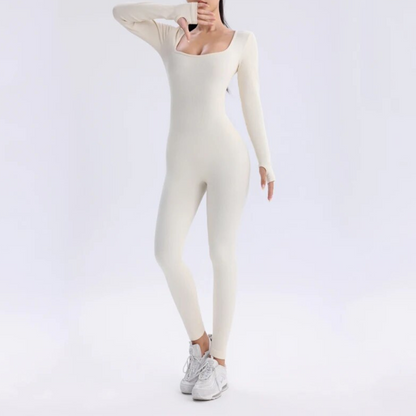 Sylis | Solid long sleeve sports jumpsuit