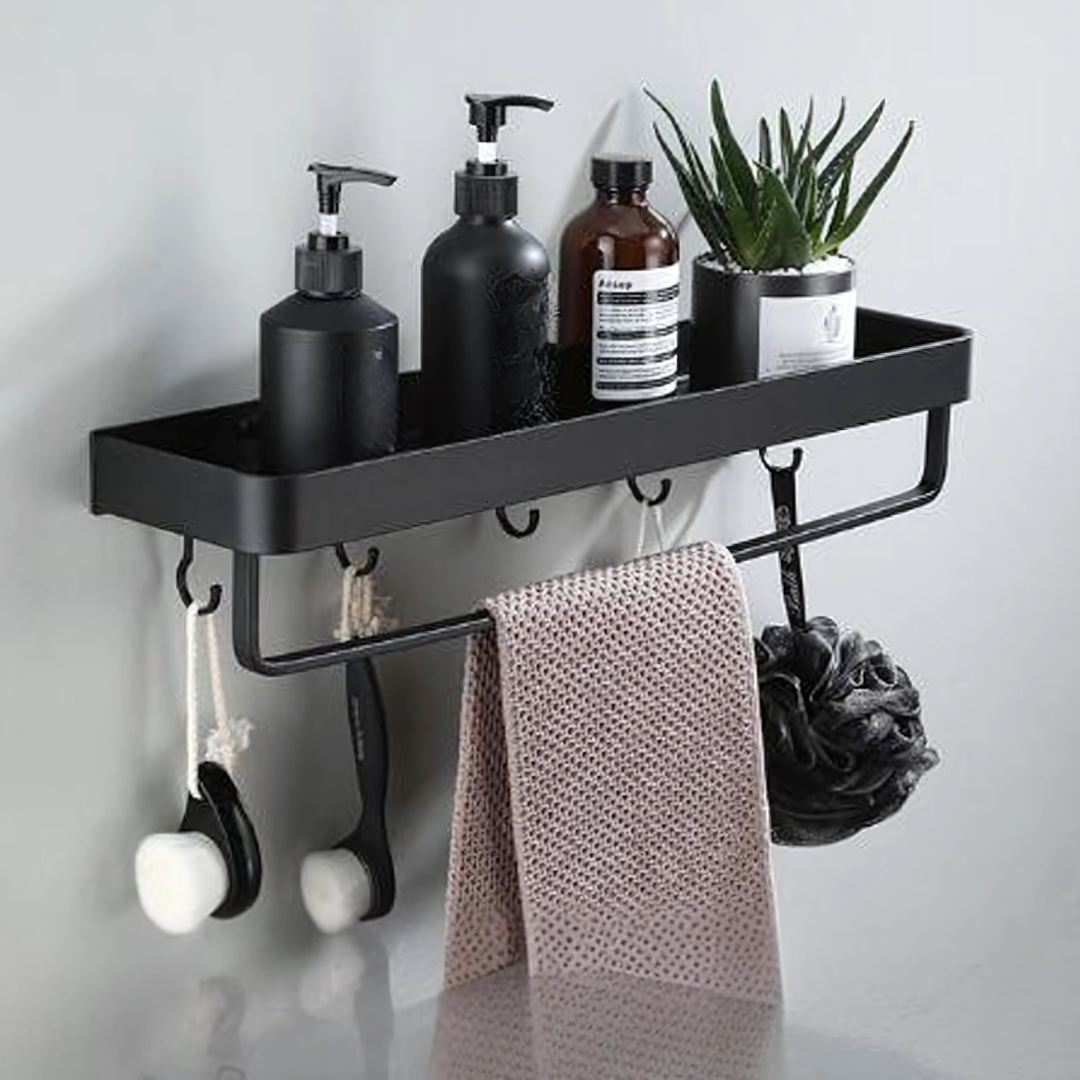 Metal Bathroom Wall Shelf Modern Storage