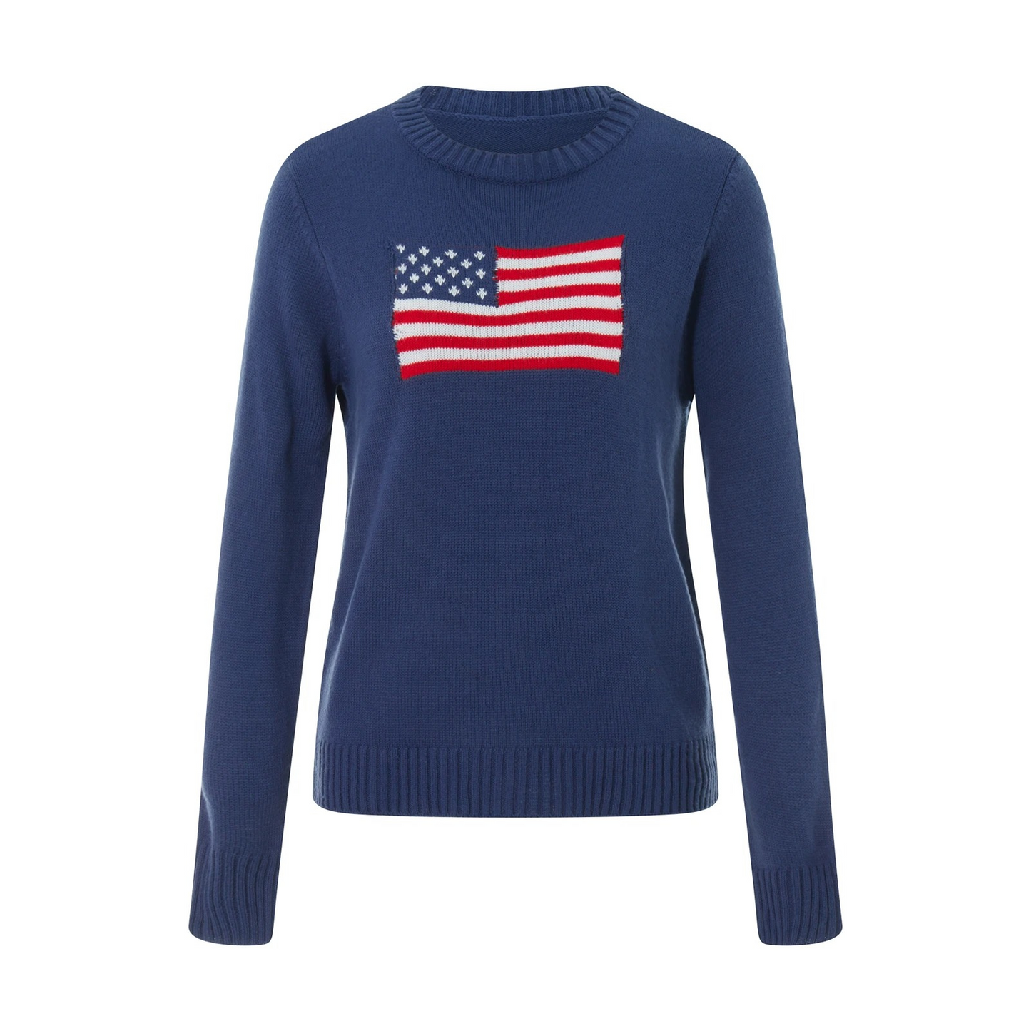Sylis-Mode - Streetwear Fall knitted sweater with American flag for women