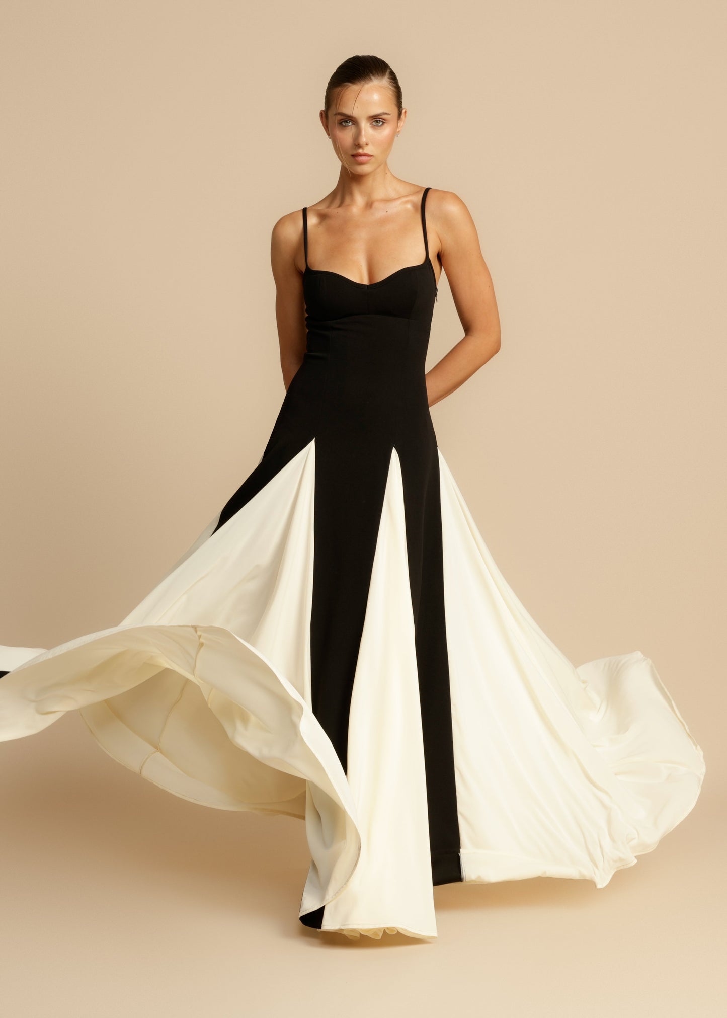 Sylis | Color block spaghetti strap maxi dress