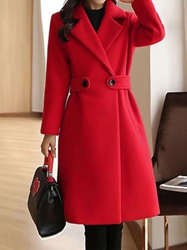 Sylis-Mode - Winter Wool Coat Belt Slim