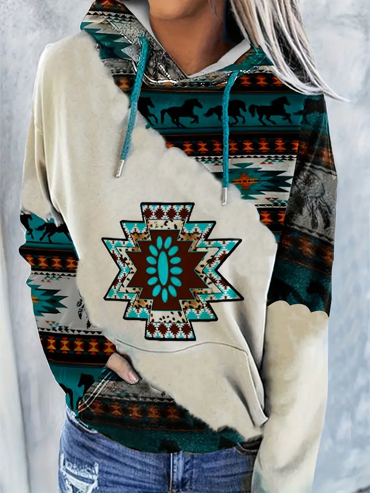 Sylis | Casual sweater with long sleeves and a hood