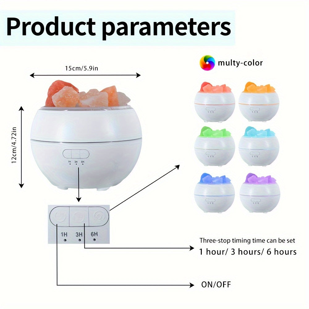 Salt Lamp Diffuser - 3-in-1 Essential Oil Diffuser, Himalayan Salt Lamp & Air Humidifier