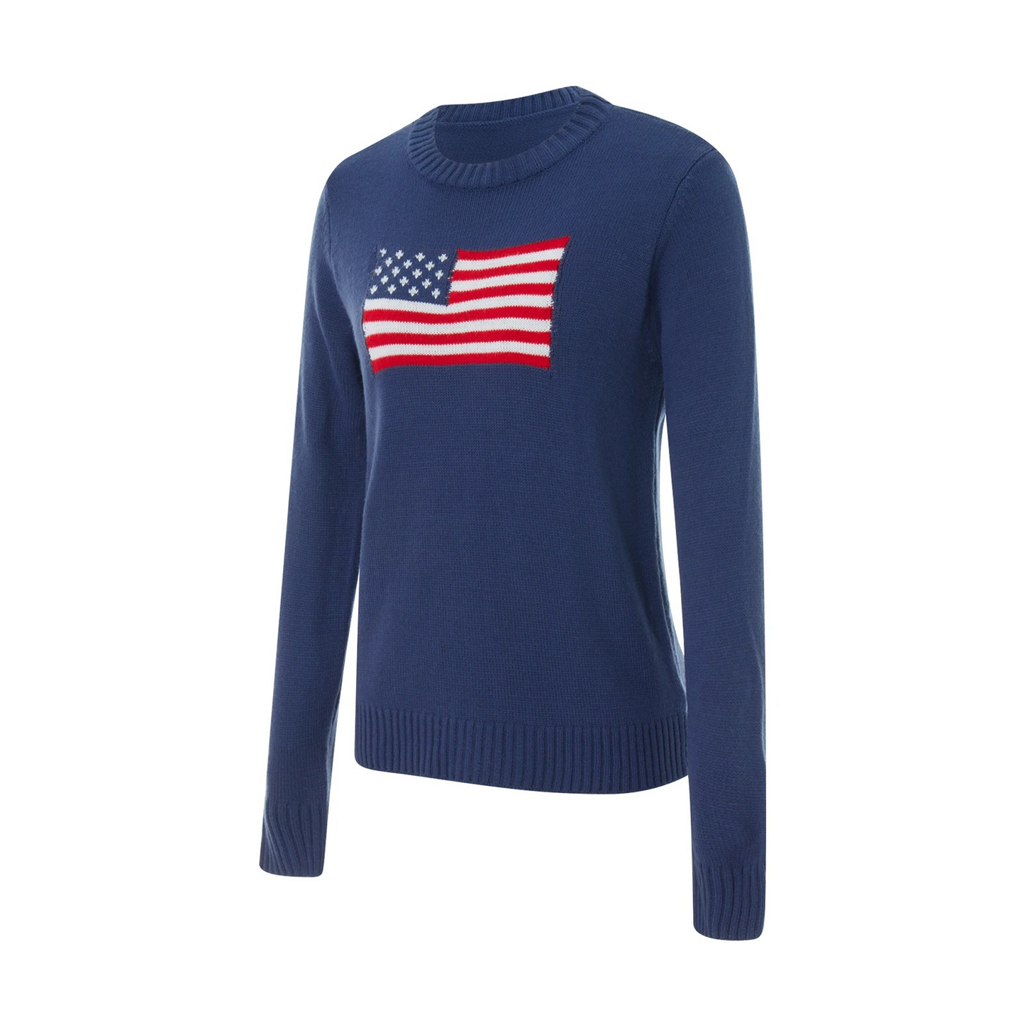 Sylis-Mode - Streetwear Fall knitted sweater with American flag for women