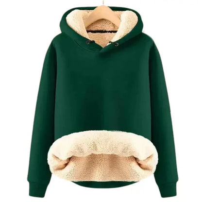 Sherpa lining sweatshirt with hood