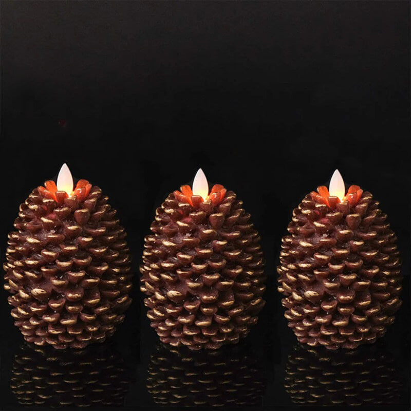 Pinecone & Tree LED Candles