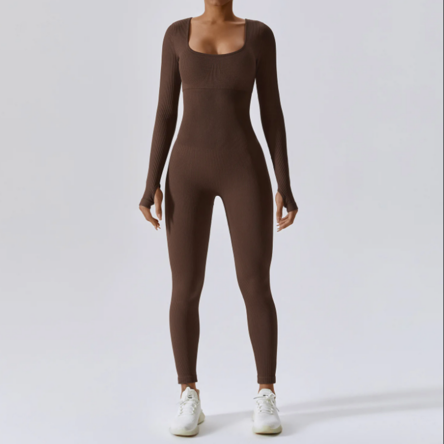 Solid color long sleeve sports overall