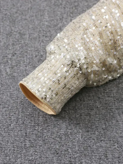Sylis-Mode | Bare Shoulders Sequin Mini Dress
