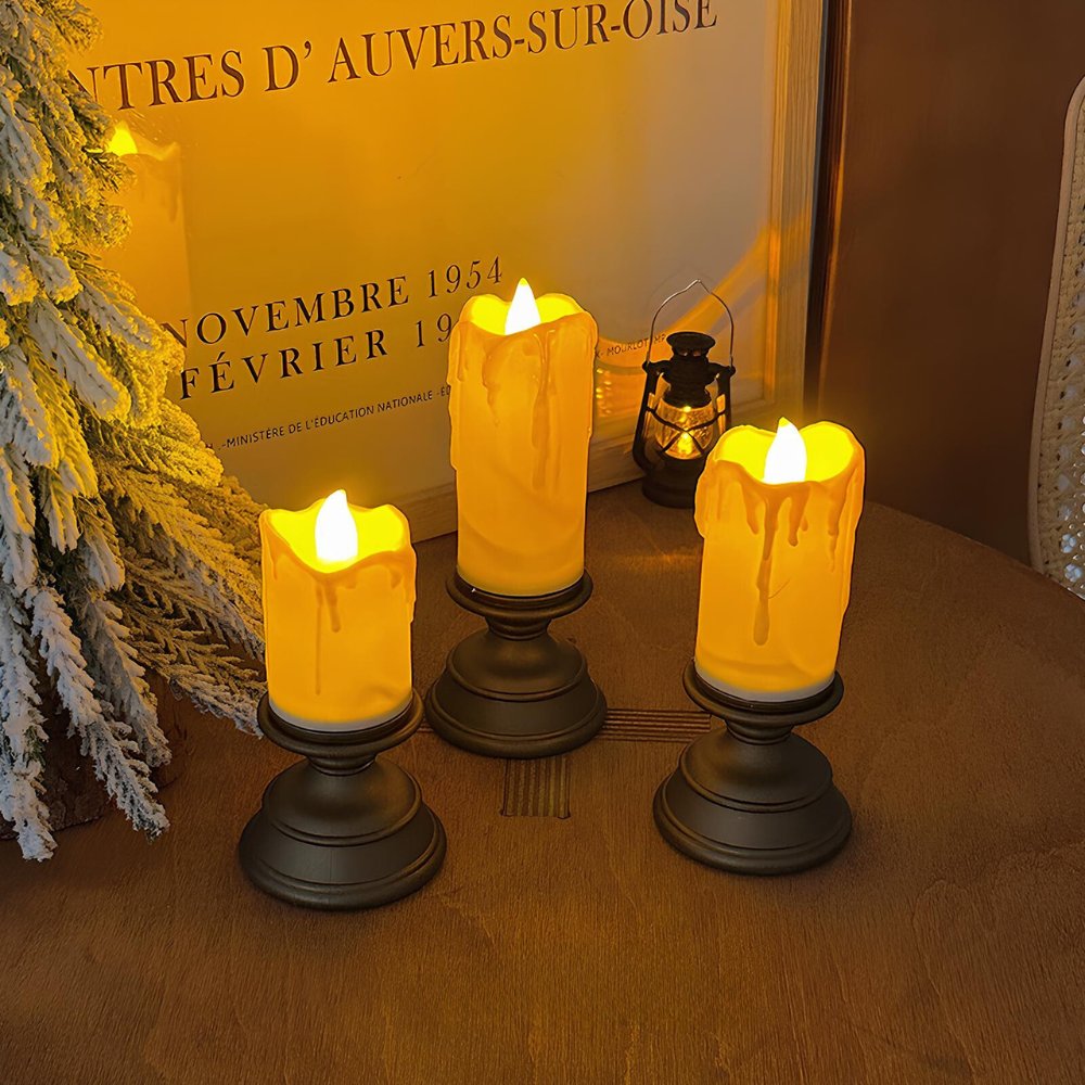 LED Candles LumiFlame | Flickering Real Wax Effect | Safe & Energy Saving | Various Sizes & Designs