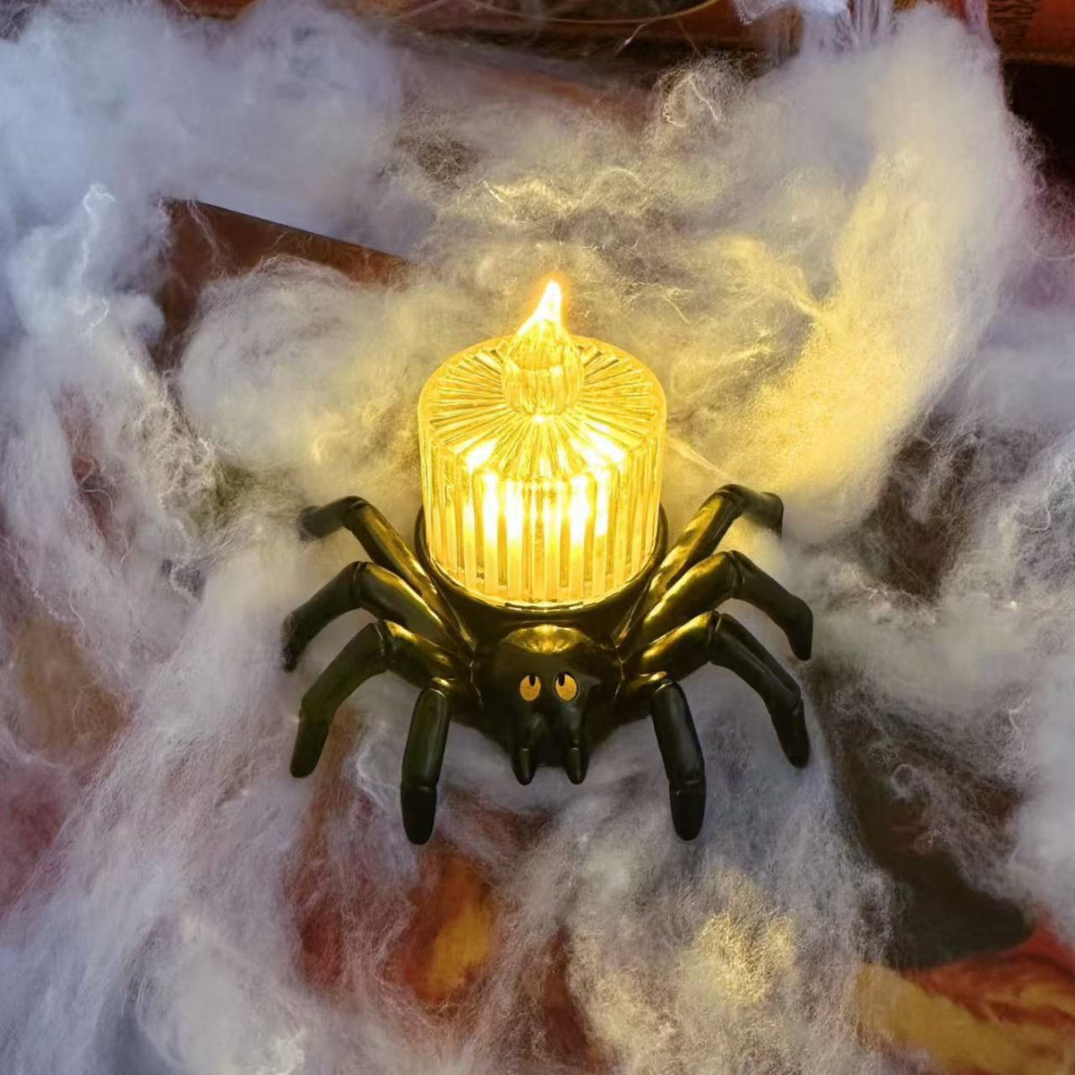 Halloween Decoration – Spiderback Ornament with Candle and Eyeball Designs