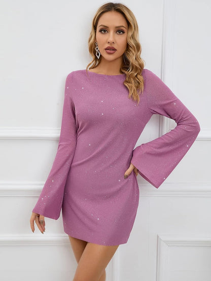 Sylis | Short evening dress with long sleeves