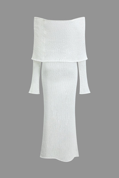 Sylis | Off-shoulder maxi knit dress