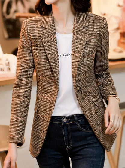 Sylis checked with lapel and one button